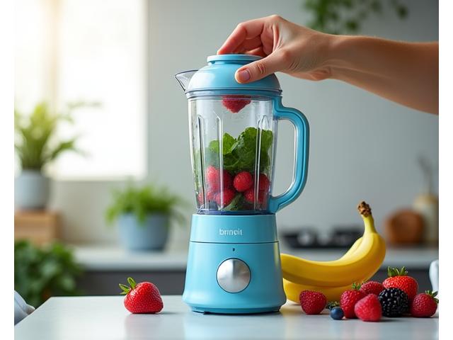 Zdravi kuhinjski gedžeti, blender sa svežim voćem